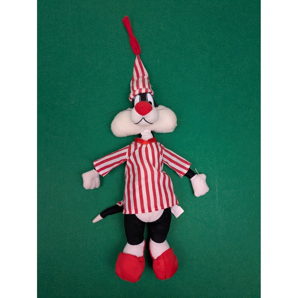 Sylvester the Cat Plush Looney Tunes Pajamas Nightcap Vintage 1997 Play-By-Play